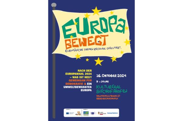 Einladungs-Sujet: Europa bewegt - Europäische Themen regional diskutiert