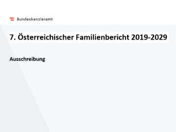 Screenshot Ausschreibung 7. Familienbericht 2019-2019