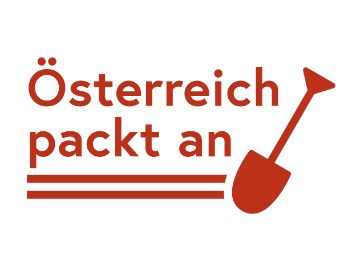 Logo Österreich packt an