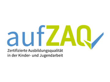Logo aufZAQ - zertifizierte Ausbildungsqualität in der Kinder- und Jugendarbeit