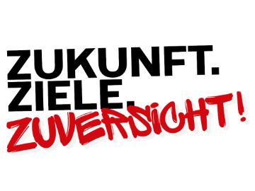 Logo mit dem Schriftzug "Zukunft.Ziele.Zuversicht!"